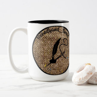 2 Couleurs tasse d'occasion de logo de tweed
