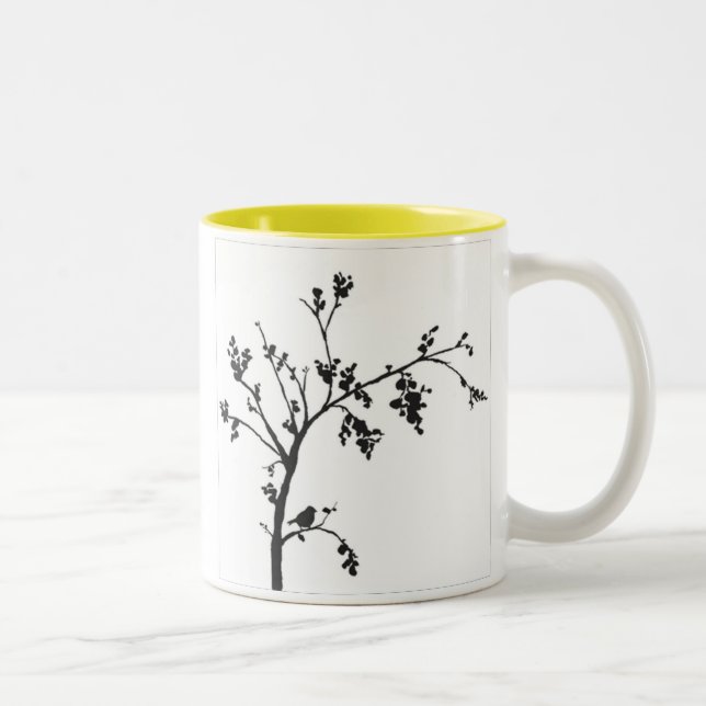 2 Couleurs tasse d'oiseau de matin (Droit)
