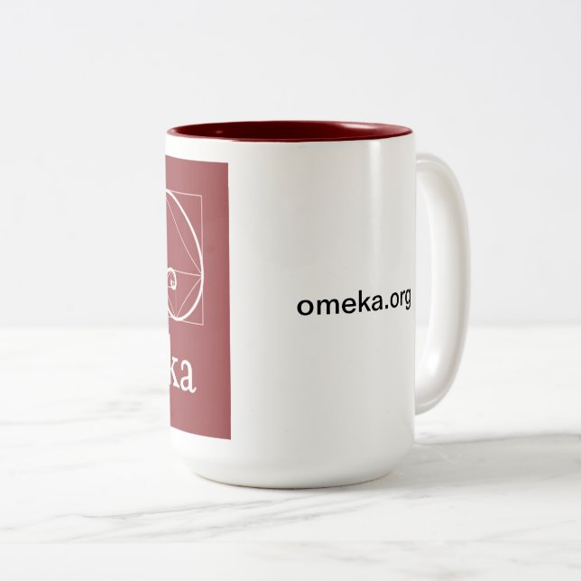 2 Couleurs Tasse d'Omeka (Devant droit)