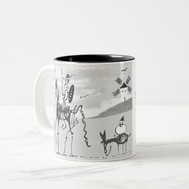 2 Couleurs Tasse Don Quichotte (Devant gauche)
