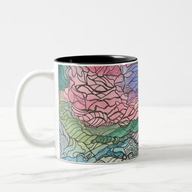 2 Couleurs Tasse Doodle par Jill  (Gauche)