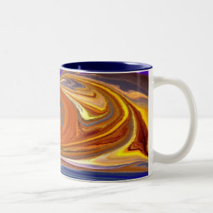 2 Couleurs Tasse d'or de vagues