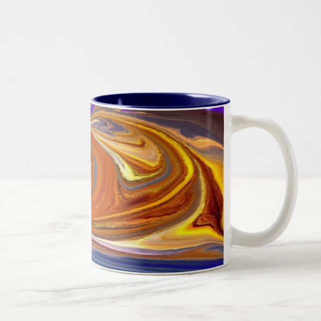 2 Couleurs Tasse d'or de vagues (Droit)
