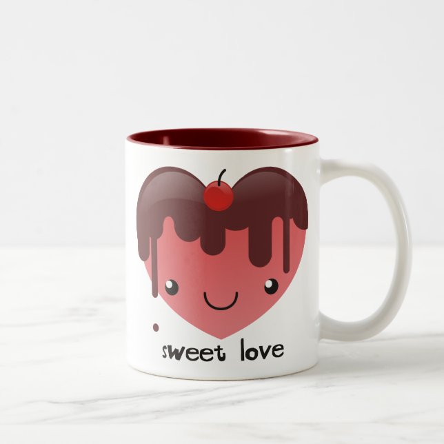 2 Couleurs Tasse douce d'amour (Droit)