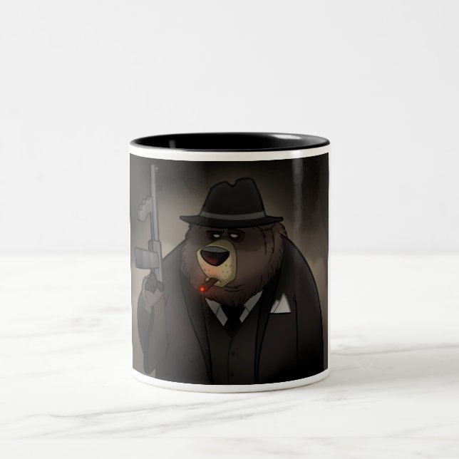2 Couleurs Tasse d'ours de bandit (Centre)