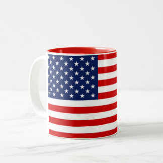 2 Couleurs Tasse Drapeau États-Unis