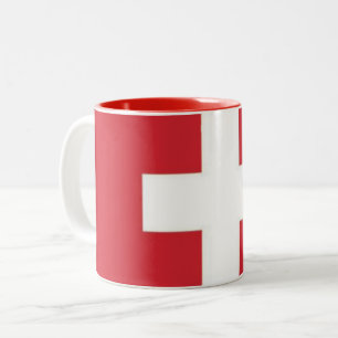 2 Couleurs Tasse Drapeau Suisse