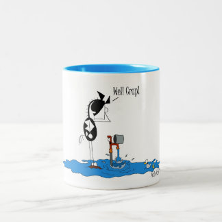 2 Couleurs Tasse drôle de bande dessinée de cheval