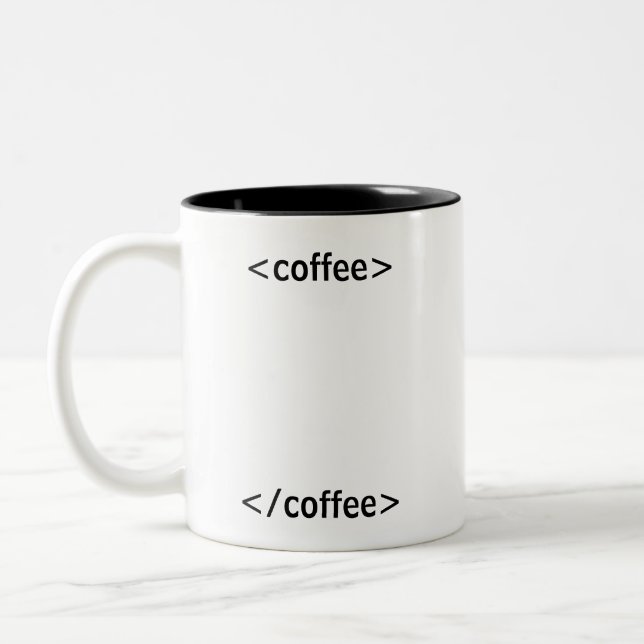 2 Couleurs Tasse drôle de café Code Noir pour programmeur (Gauche)