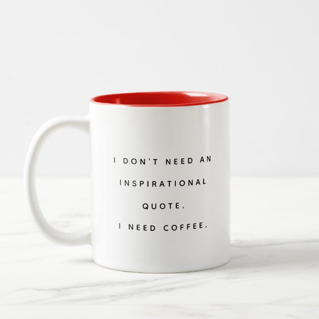 2 Couleurs Tasse drôle de citation d'amour de café (Gauche)