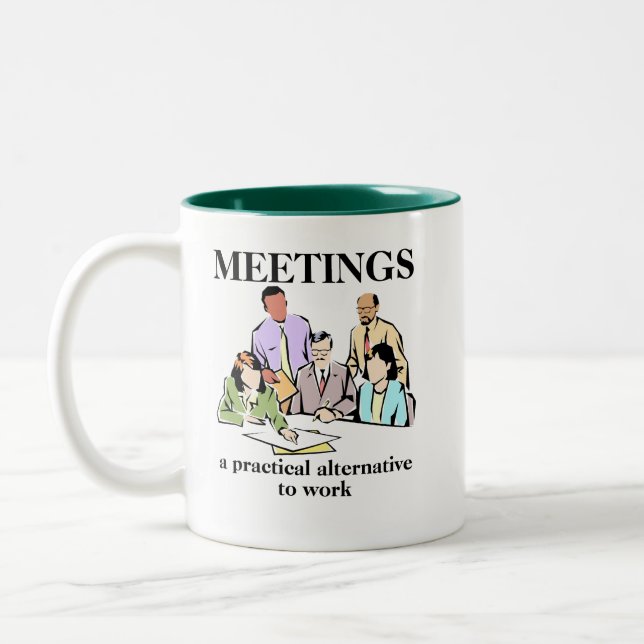 2 Couleurs Tasse drôle de lieu de travail d'humour de bureau (Gauche)