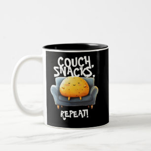 2 Couleurs Tasse drôle de patate de canapé