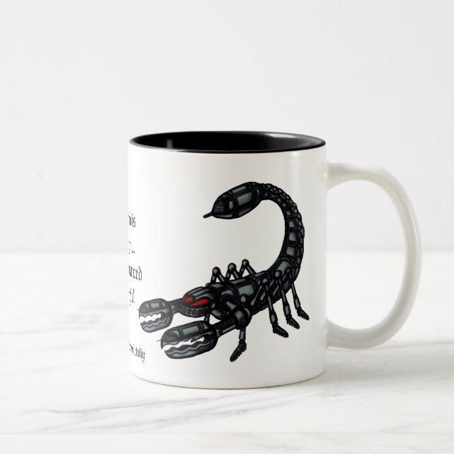 2 Couleurs Tasse drôle de signe de Scorpion (Droit)