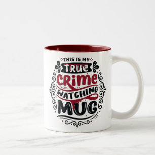 2 Couleurs Tasse drôle de surveillance de vrais crimes Cadeau