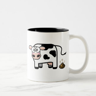 2 Couleurs Tasse drôle de vache à Pooping