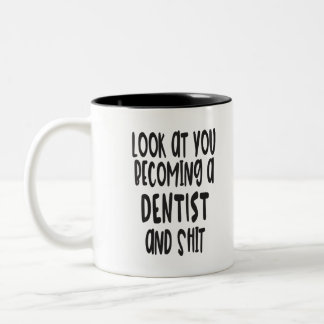 2 Couleurs Tasse drôle d'obtention du diplôme de dentiste