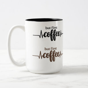 2 Couleurs Tasse drôle mais d'abord café pour les amateurs de