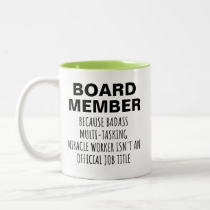 2 Couleurs Tasse drôle pour membre du conseil d'administratio