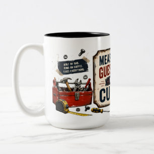 2 Couleurs Tasse Drôle pour Papa Mesure Une Fois Devine Deux