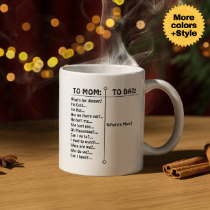2 Couleurs Tasse drôle pour parents - "Maman de petits diable