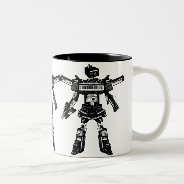 2 Couleurs Tasse du 2-Ton 15oz de TheArm^^ "SynthBot" (Droit)