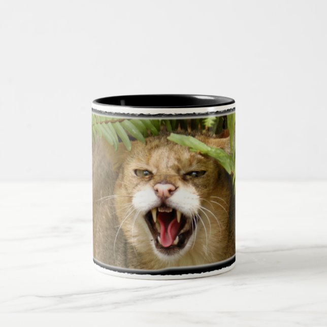 2 Couleurs TASSE du chat de jungle 01 (Centre)