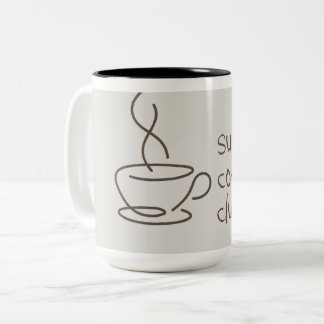 2 Couleurs Tasse du Club Café du Dimanche | Citation pour Ama