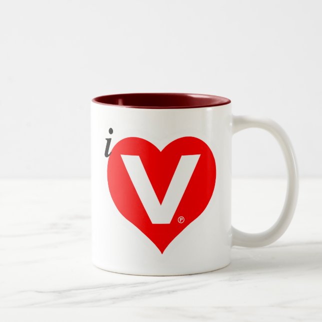 2 Couleurs Tasse du coeur i<3V (Droit)