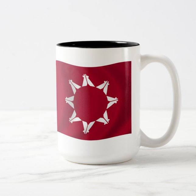 2 Couleurs Tasse du drapeau des Oglalas Lakota (Droit)