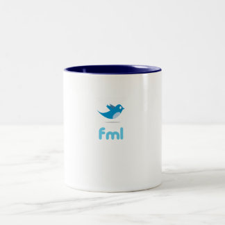2 Couleurs Tasse du gazouillement "FML"
