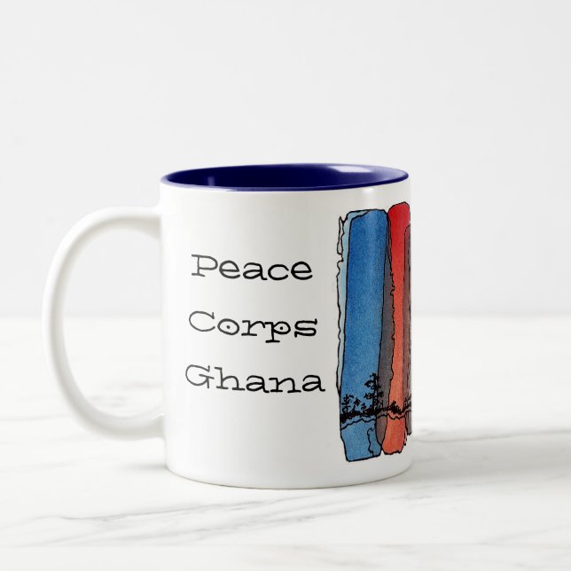 2 Couleurs Tasse du Ghana de corps de paix (Gauche)