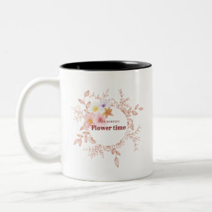 2 Couleurs Tasse du matin temps des fleurs