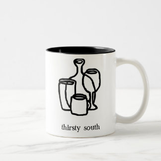 2 Couleurs Tasse du sud assoiffée de logo