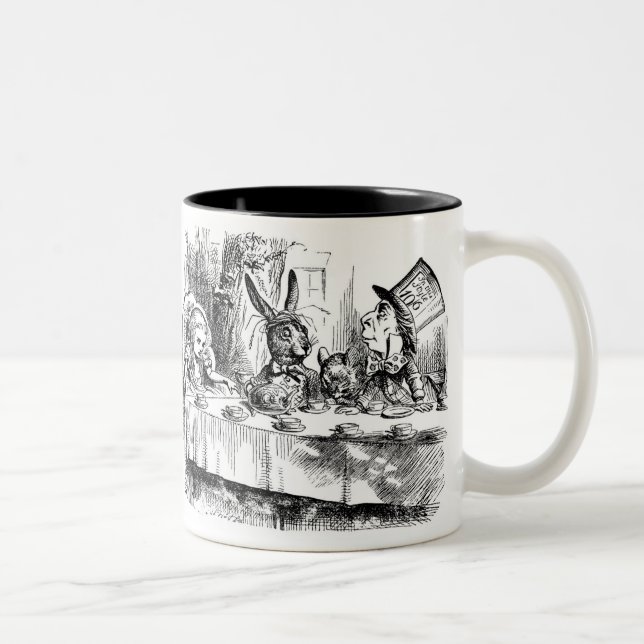 2 Couleurs Tasse du thé du chapelier fou (Droit)