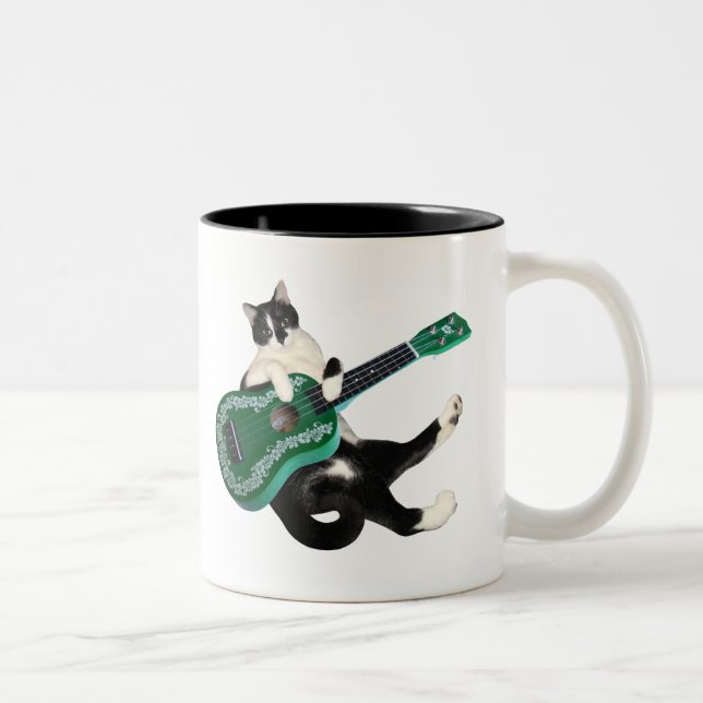 2 Couleurs Tasse d'ukulélé de chat (Droit)