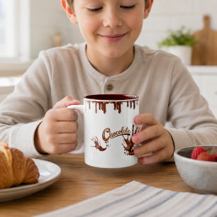 2 Couleurs Tasse Éclaboussure de Chocolat pour Amoureux de Ch