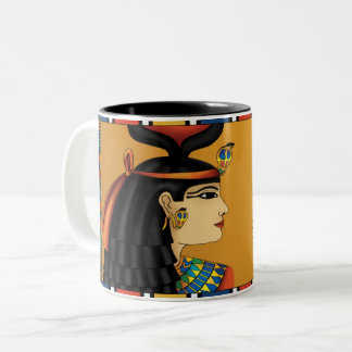 2 Couleurs Tasse égyptienne de Hathor de déesse