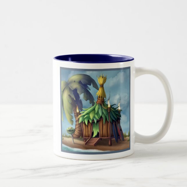 2 Couleurs Tasse éloignée de rivage (Droit)