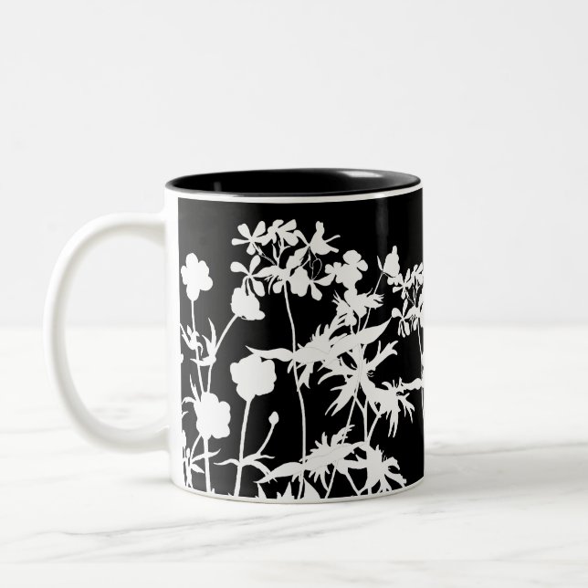 2 Couleurs Tasse embrouillée de fleurs sauvages (Gauche)