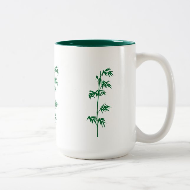 2 Couleurs Tasse en bambou verte (Droit)