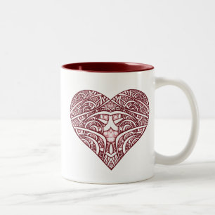 2 Couleurs Tasse en céramique de "mon coeur"