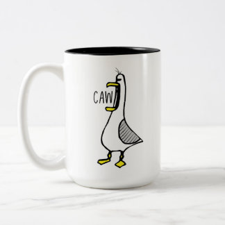 2 Couleurs Tasse en céramique de mouette drôle CAW