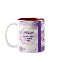 Tasse en céramique florale inspirante | Tasse à th