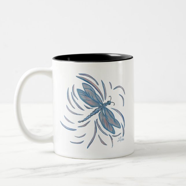 2 Couleurs Tasse en céramique Libellule (Gauche)