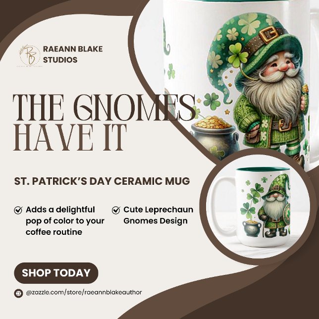 2 Couleurs Tasse en céramique pour la Saint-Patrick (Créateur téléchargé)