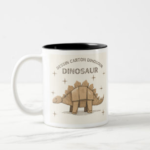 2 Couleurs Tasse Enfant avec Adorable Dessin de Dinosaure