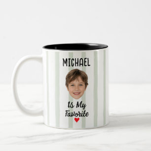 2 Couleurs Tasse Enfant Préféré Drôle avec Nom et Photo de Vi