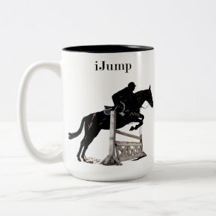 2 Couleurs Tasse équestre de cheval d'iJump d'amusement