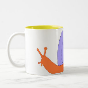 2 Couleurs Tasse escargot violet et orange