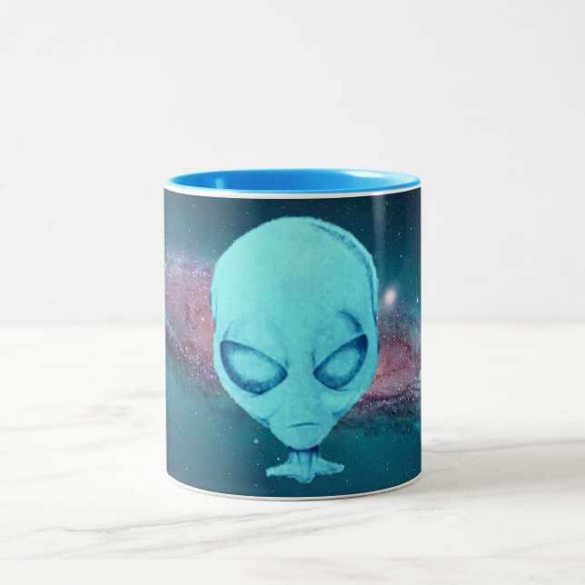 2 Couleurs Tasse étrangère turquoise d'Alienwear (Centre)